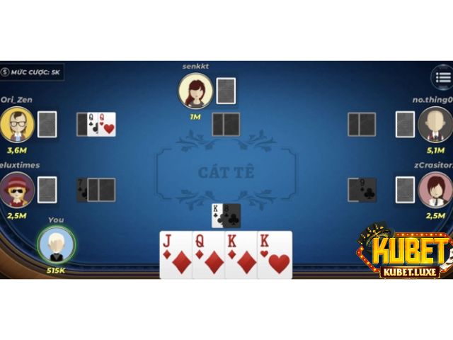 Đánh bài Catte từ vòng 1- 4
