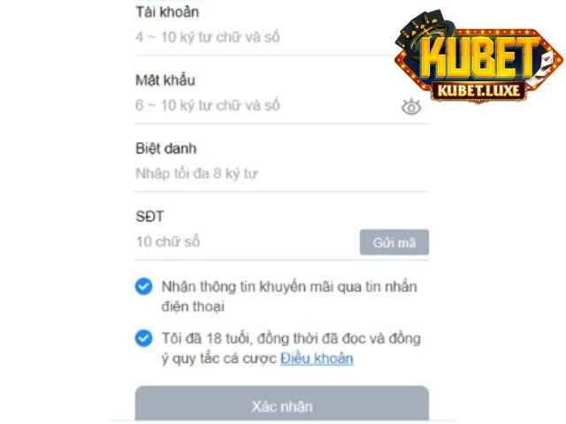 Chính sách thông tin cá nhân cược thủ